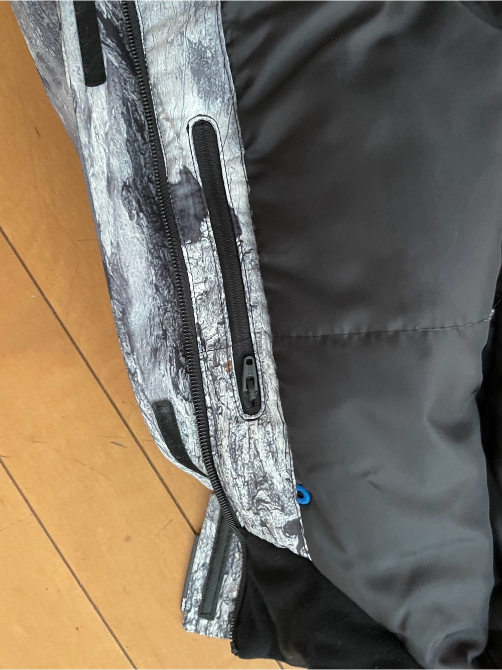 Kids Gray Wood-Pattern Waterproof snowboard/Ski Jacket size kids 11 - Reima Tec - Picture 5 of 6